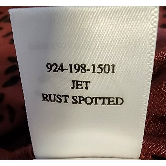 Rails Jumpsuit Size Medium Rust Spotted Wide Leg Belted One Piece Romper Excelle - Picture 4 of 14